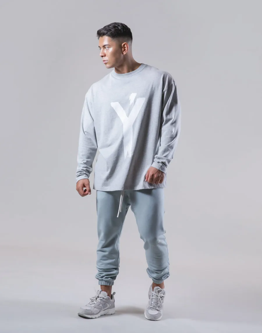 Brush Y Big long Sleeve Tee - Grey
