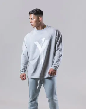 Brush Y Big long Sleeve Tee - Grey