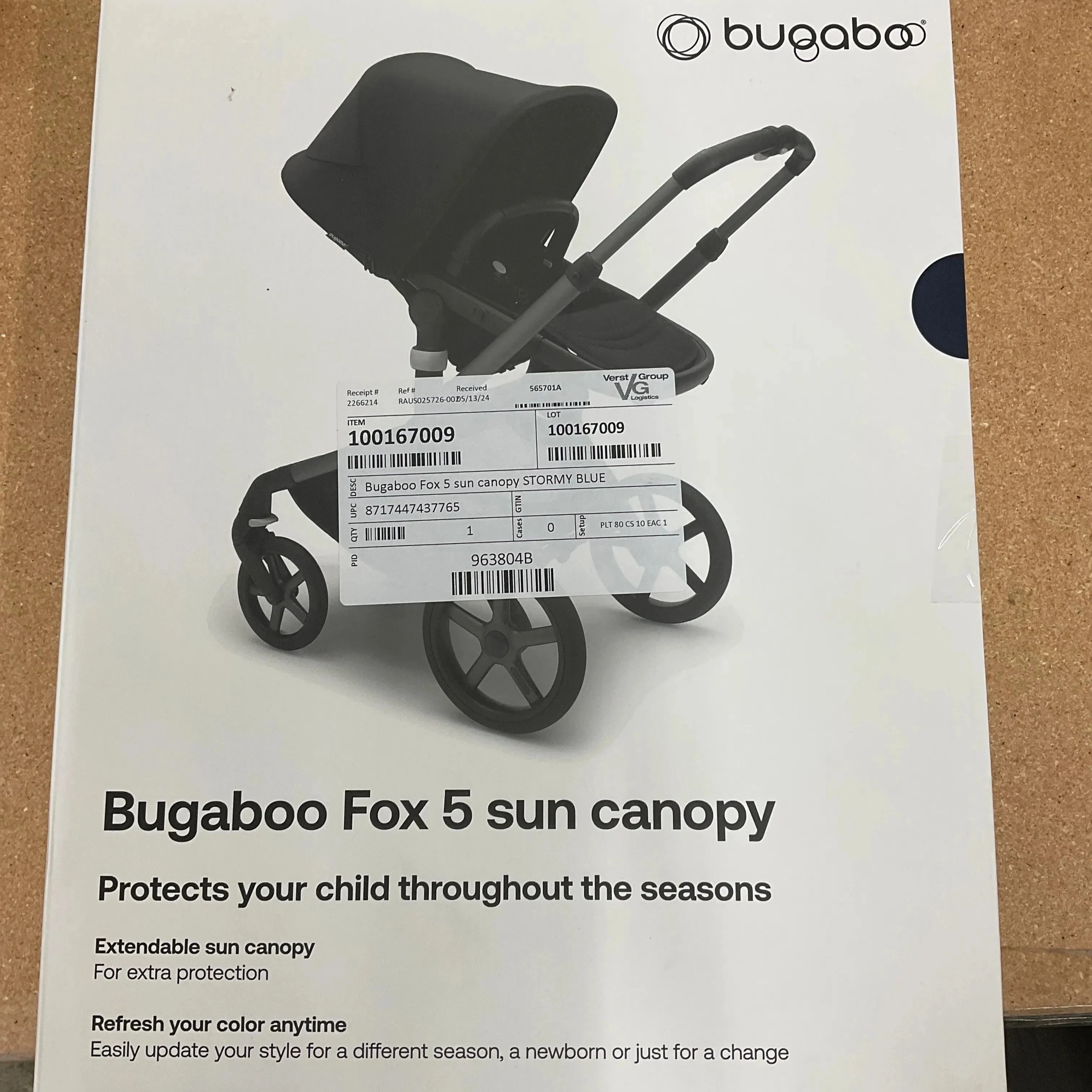 Bugaboo Fox 5 Sun Canopy - Stormy Blue