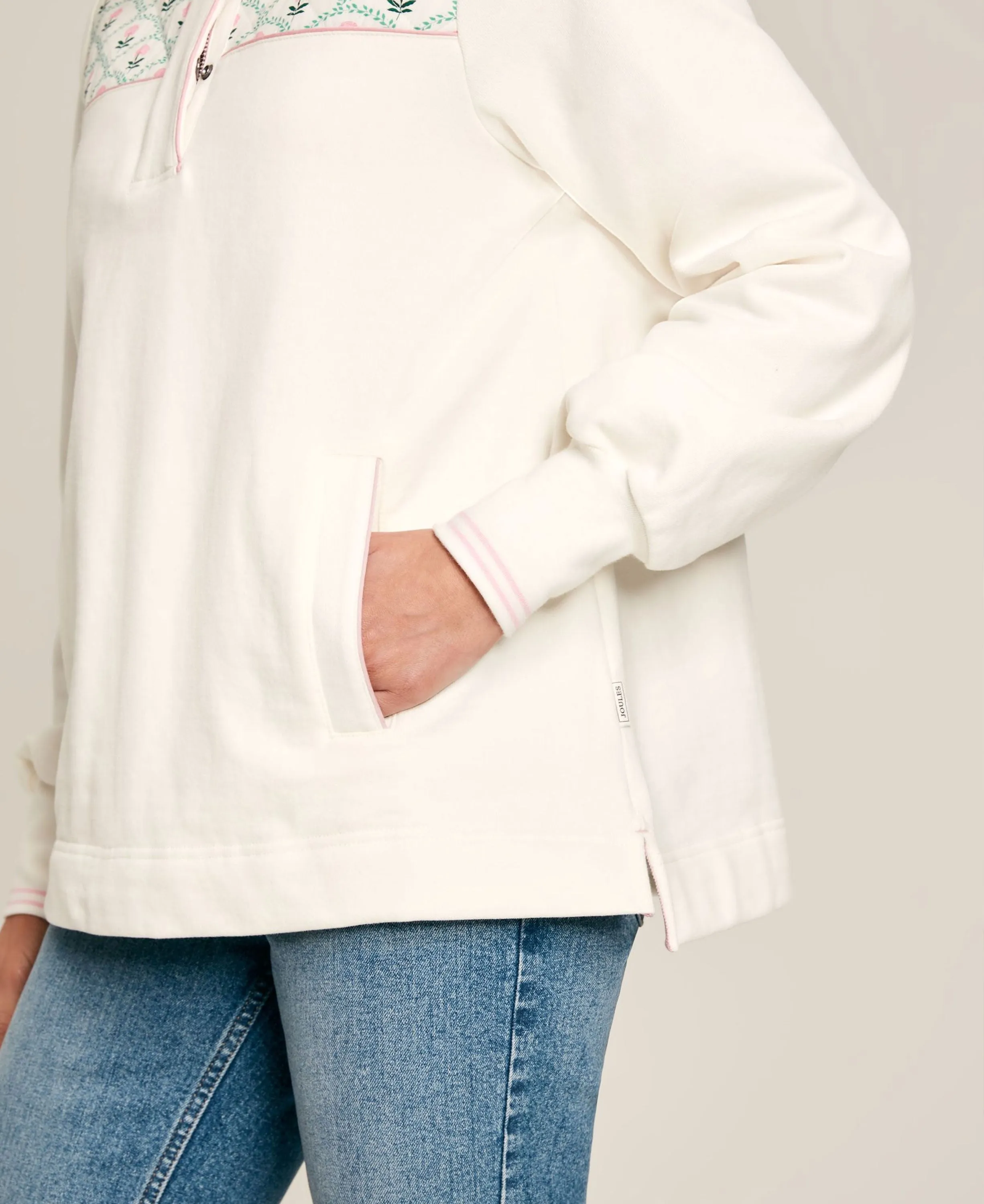 Burnham Funnel Neck Sweatshirt - Cream