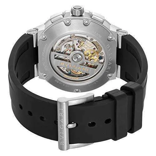 BVLGARI DIAGONO AUTOMATIC 43 MM MEN WATCH DG41BSVDCH-SET-BLK