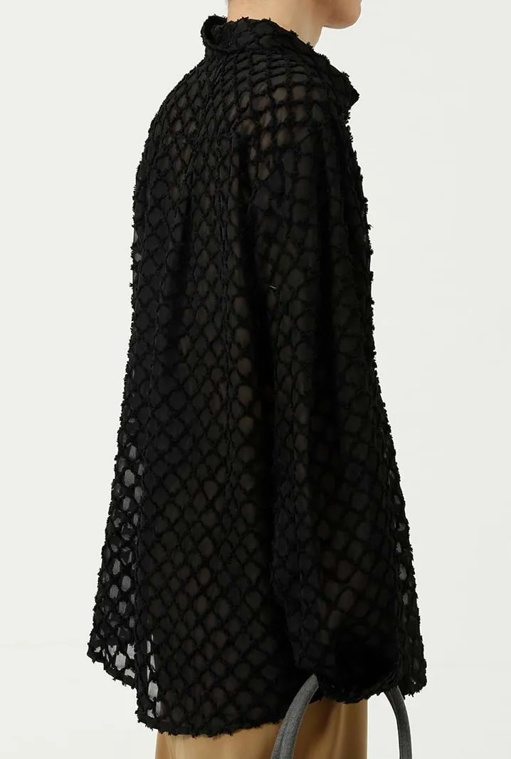 Checker Sheer Translucent Shirt