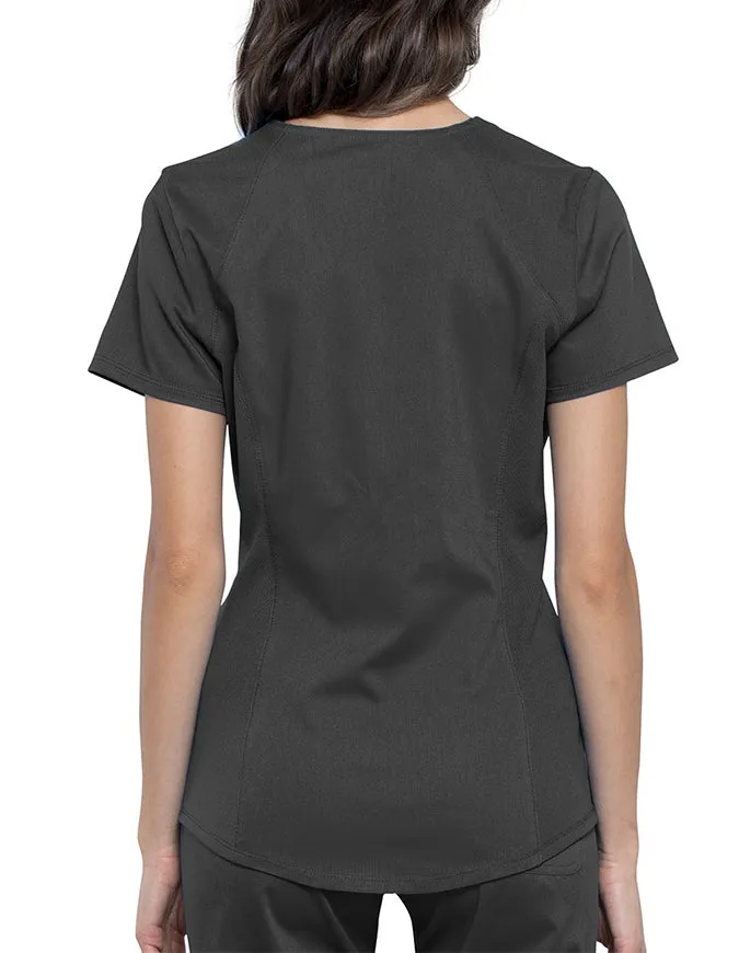 Cherokee Workwear Revolution Women's Soft Shaped V-Neck Top