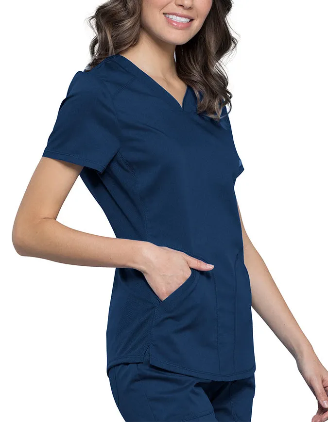 Cherokee Workwear Revolution Women's Soft Shaped V-Neck Top