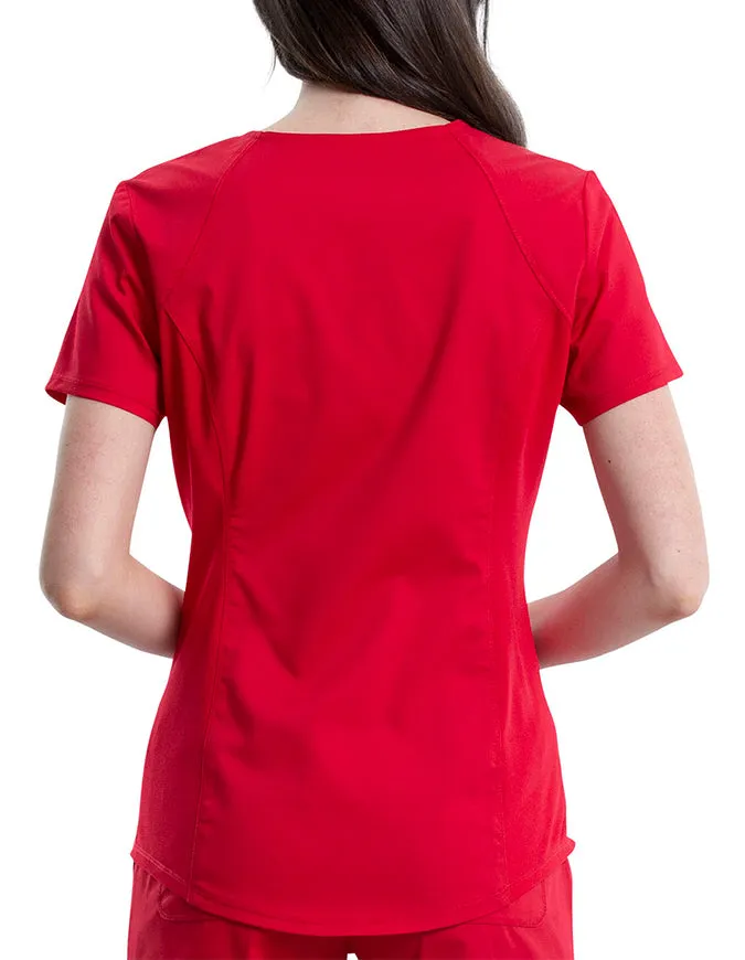 Cherokee Workwear Revolution Women's Soft Shaped V-Neck Top