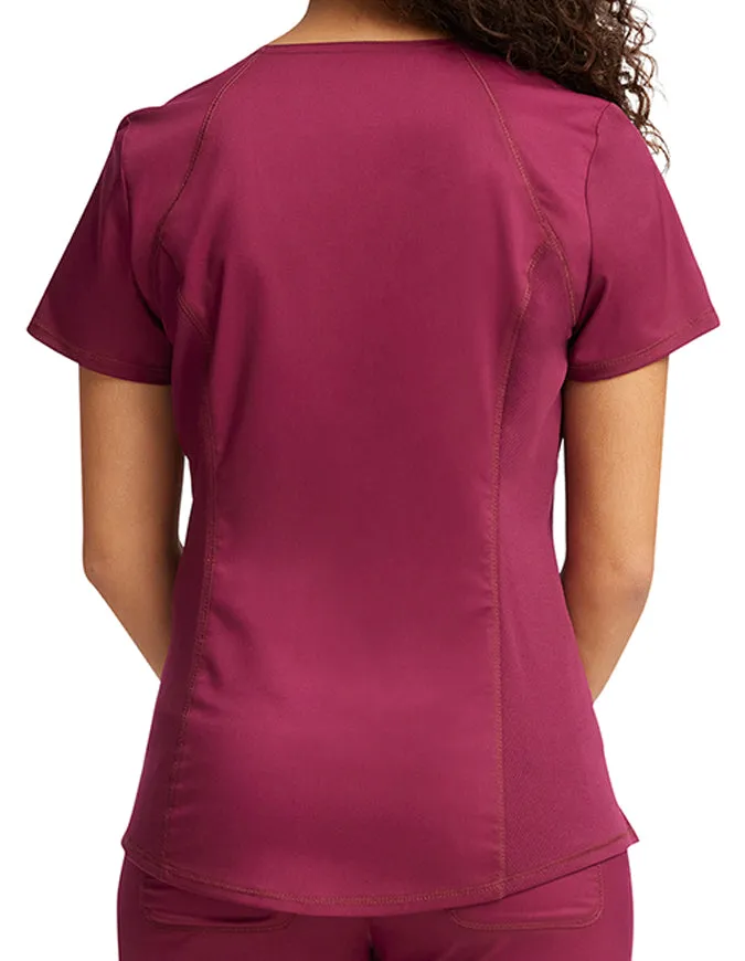 Cherokee Workwear Revolution Women's Soft Shaped V-Neck Top