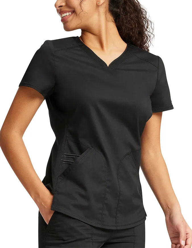 Cherokee Workwear Revolution Women's Soft Shaped V-Neck Top