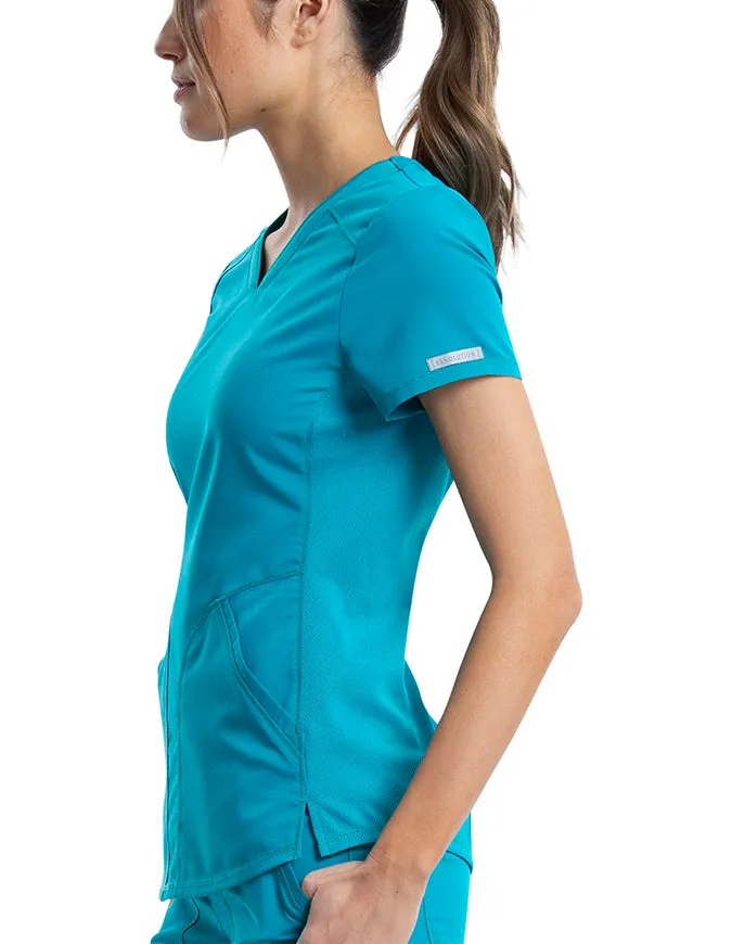 Cherokee Workwear Revolution Women's Soft Shaped V-Neck Top