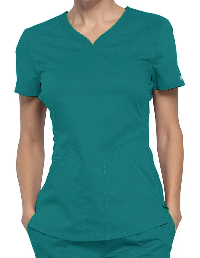 Cherokee Workwear Revolution Women's Soft Shaped V-Neck Top