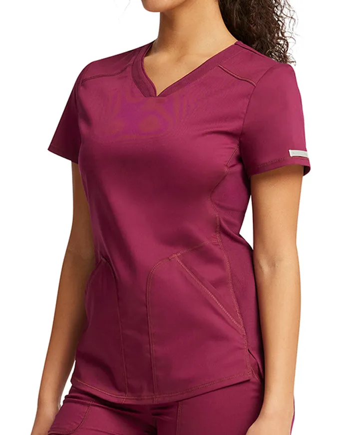 Cherokee Workwear Revolution Women's Soft Shaped V-Neck Top