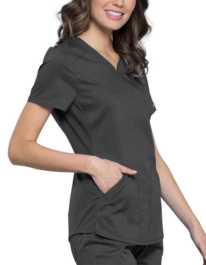 Cherokee Workwear Revolution Women's Soft Shaped V-Neck Top