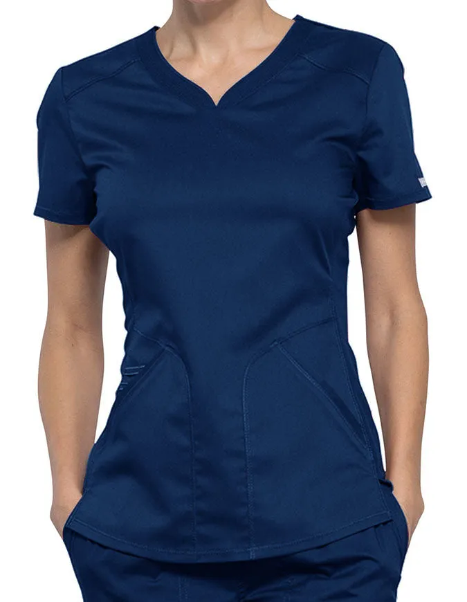 Cherokee Workwear Revolution Women's Soft Shaped V-Neck Top