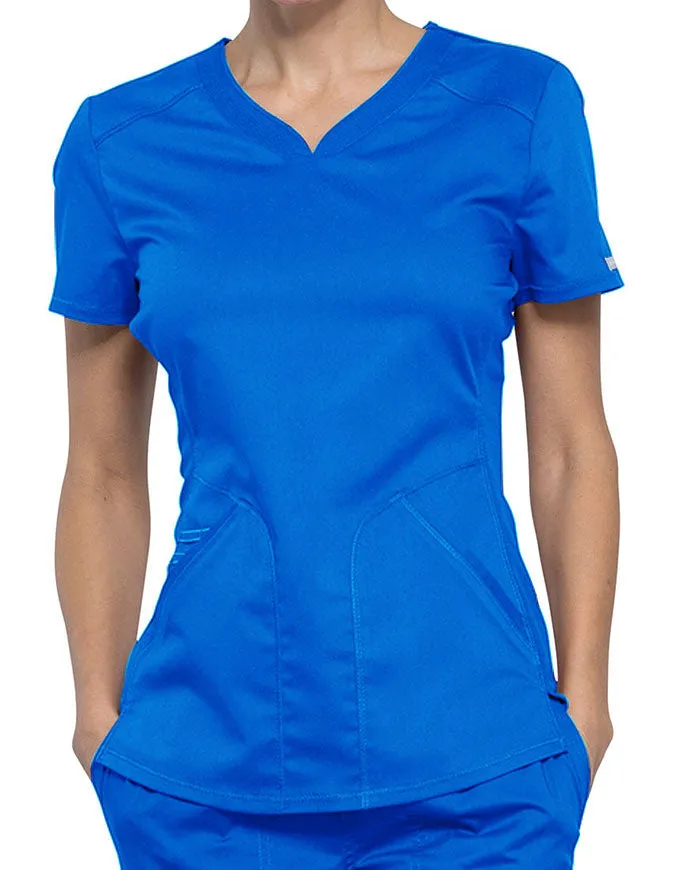 Cherokee Workwear Revolution Women's Soft Shaped V-Neck Top