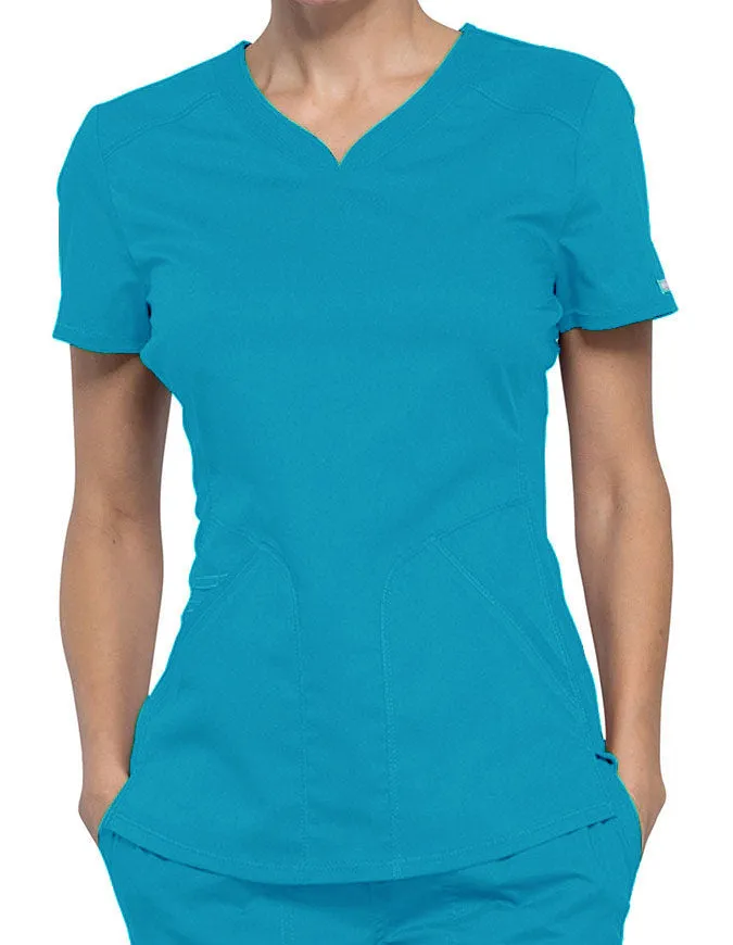 Cherokee Workwear Revolution Women's Soft Shaped V-Neck Top