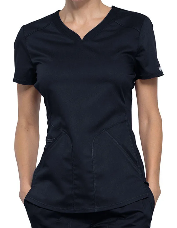 Cherokee Workwear Revolution Women's Soft Shaped V-Neck Top
