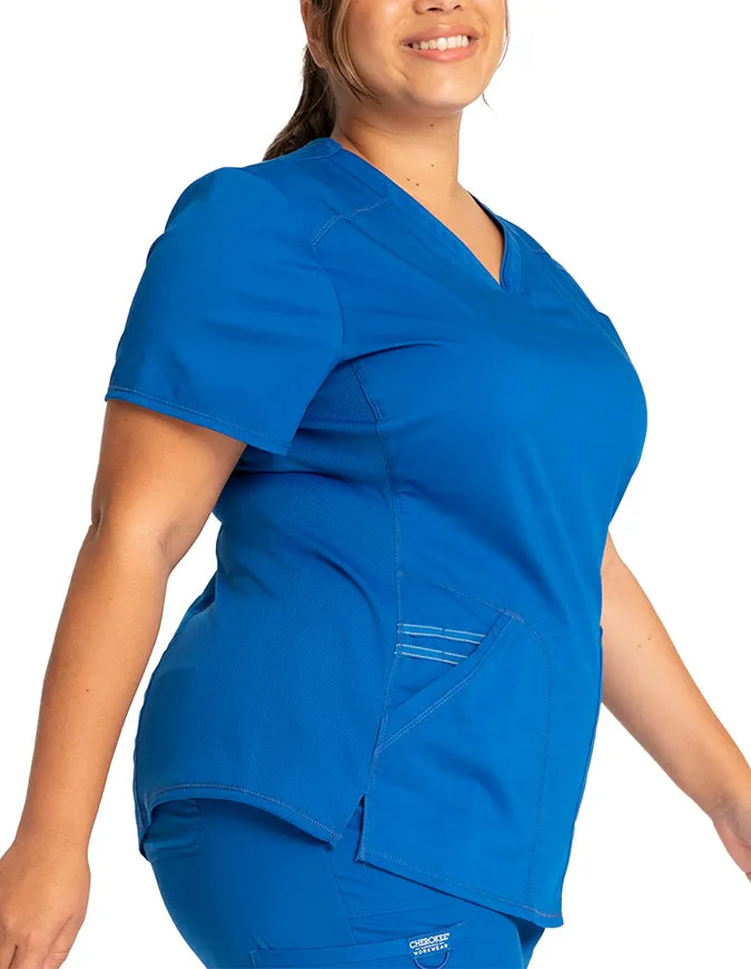 Cherokee Workwear Revolution Women's Soft Shaped V-Neck Top