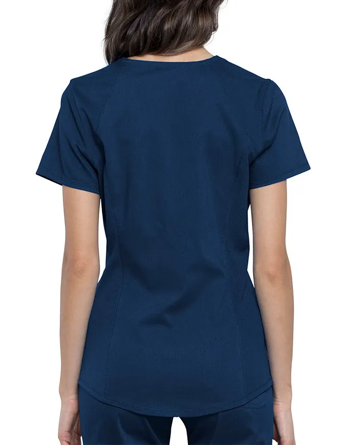 Cherokee Workwear Revolution Women's Soft Shaped V-Neck Top