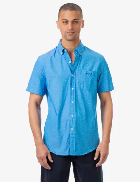 CLASSIC FIT DOBBY PATTERN SHORT SLEEVE SHIRT