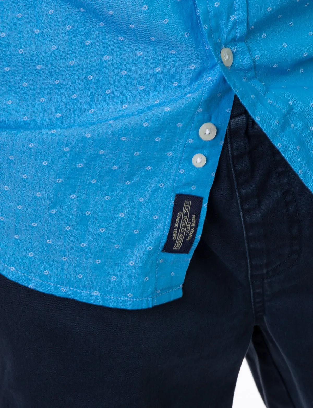 CLASSIC FIT DOBBY PATTERN SHORT SLEEVE SHIRT