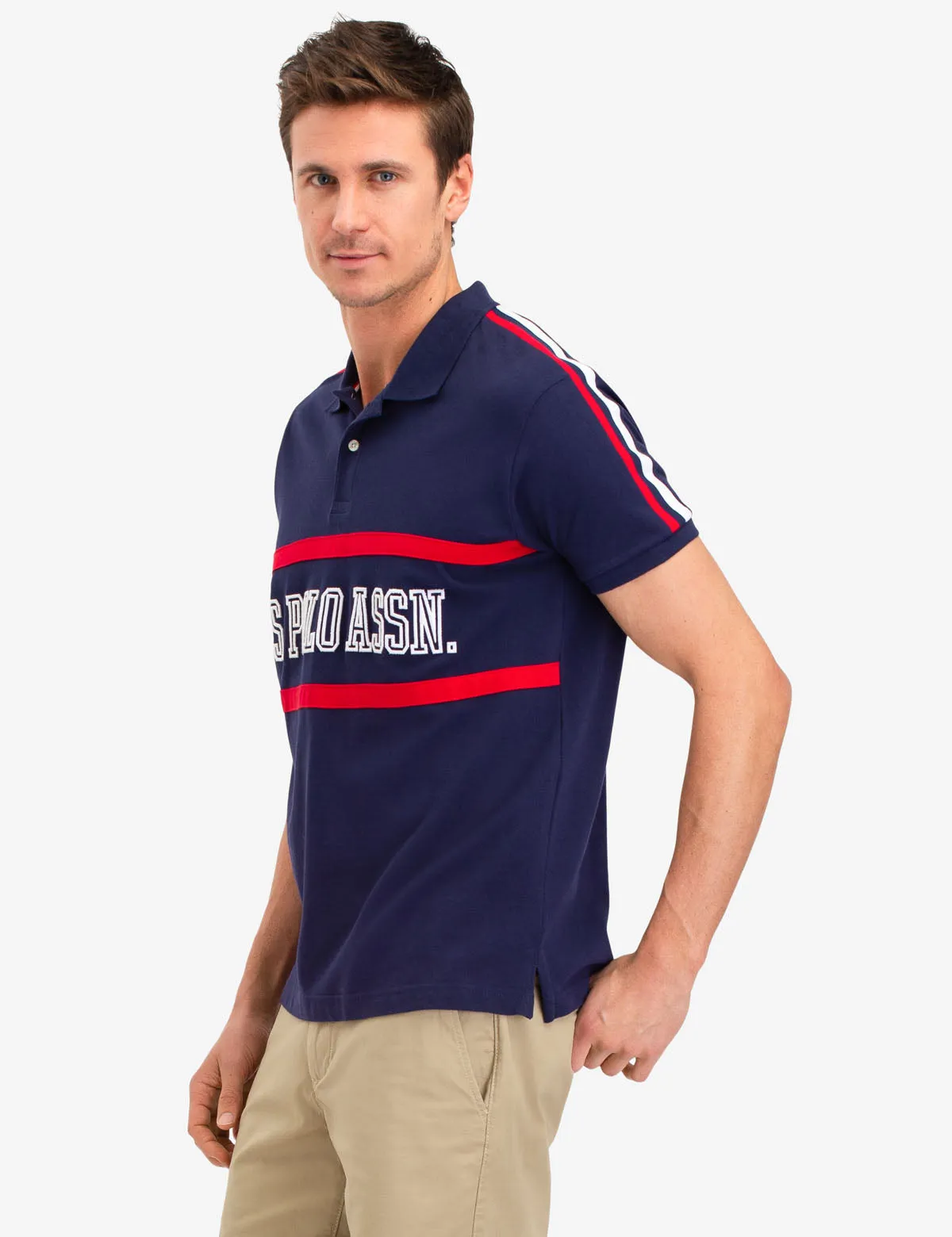 COLORBLOCK CHEST LOGO POLO SHIRT