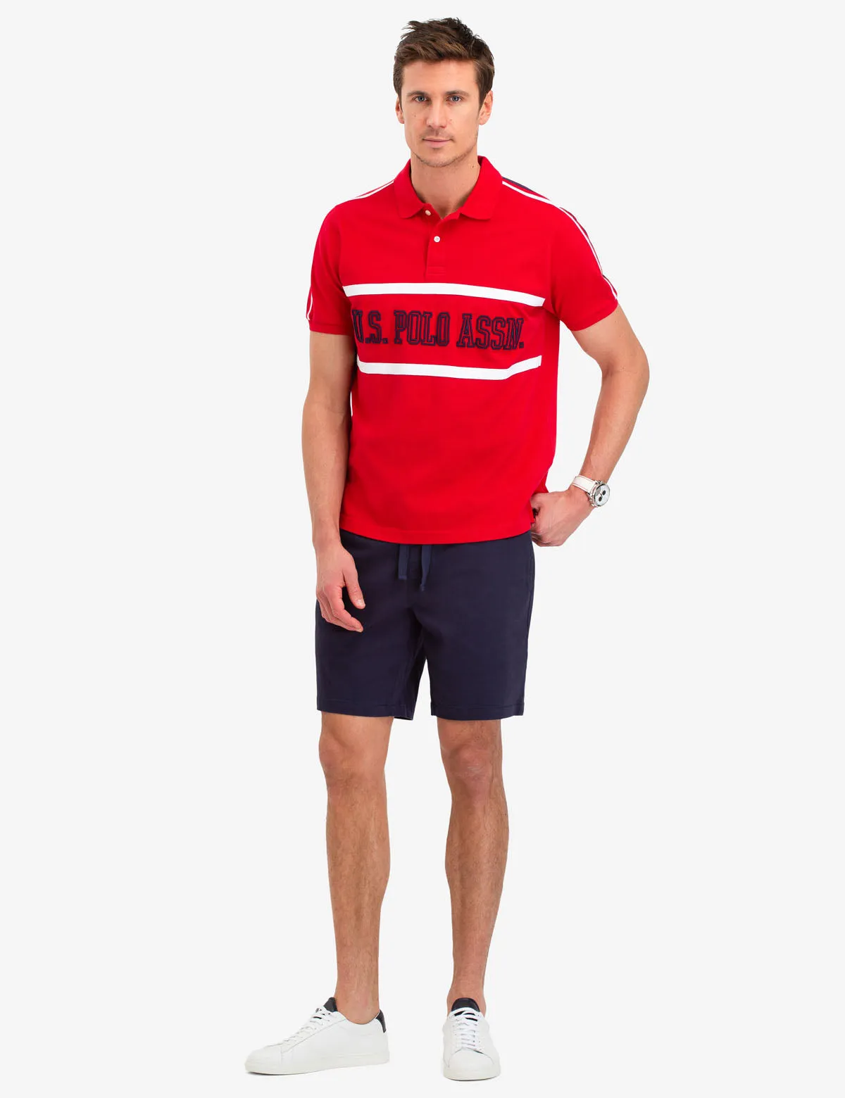 COLORBLOCK CHEST LOGO POLO SHIRT