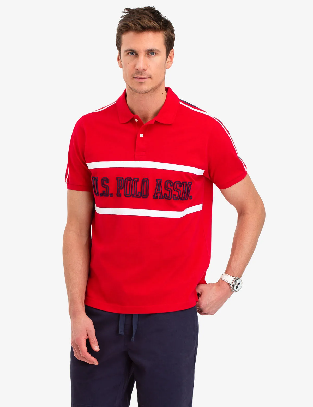 COLORBLOCK CHEST LOGO POLO SHIRT