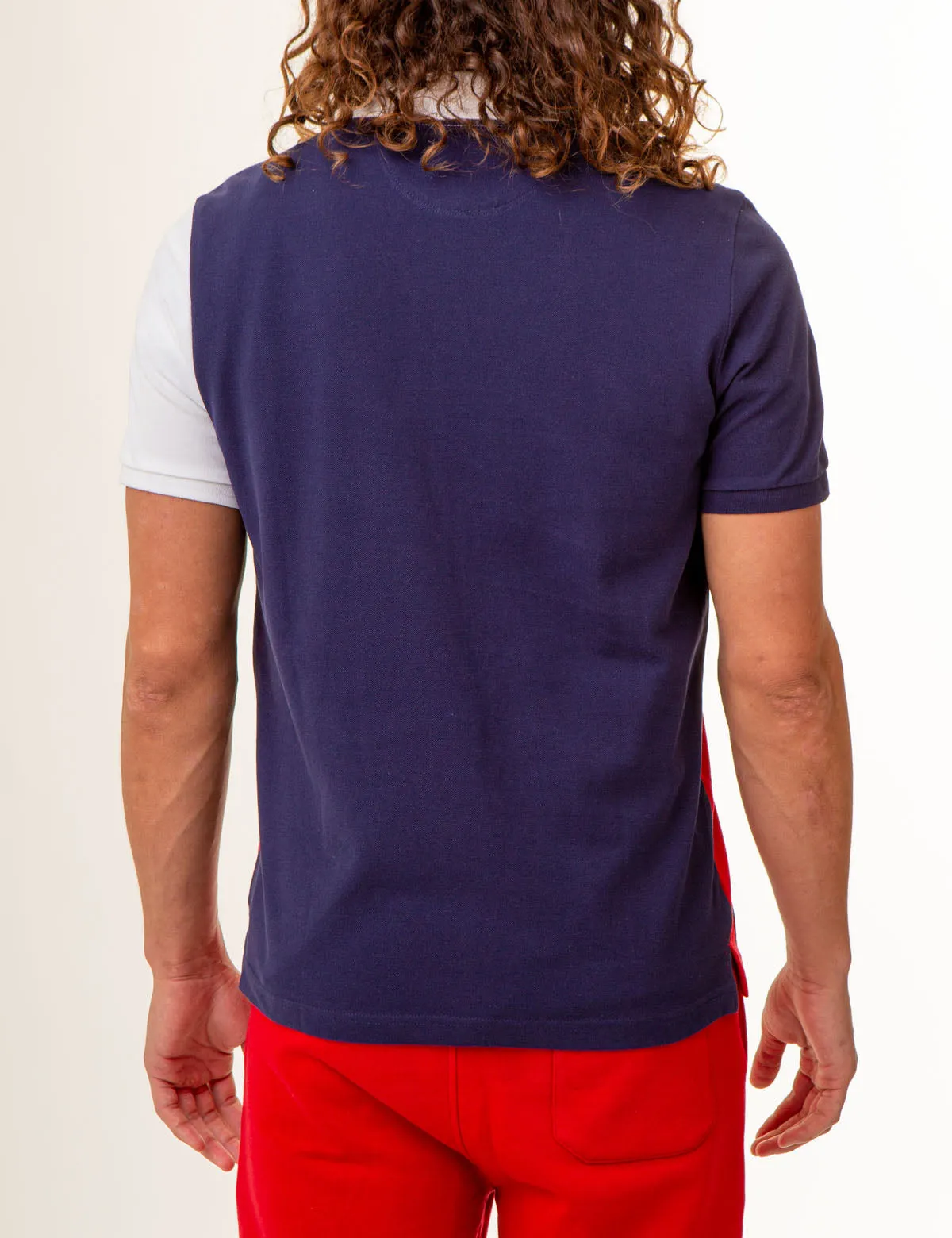 COLORBLOCK FLAG GRAPHIC PIQUE POLO SHIRT