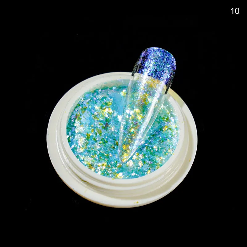 Colourful Nail Art Glitter Iridescent Flakes Sequins