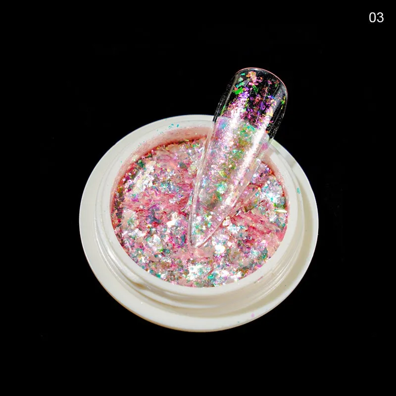 Colourful Nail Art Glitter Iridescent Flakes Sequins
