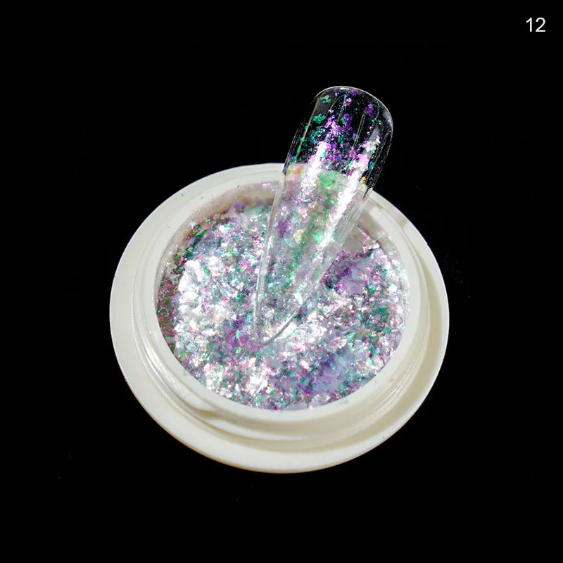 Colourful Nail Art Glitter Iridescent Flakes Sequins