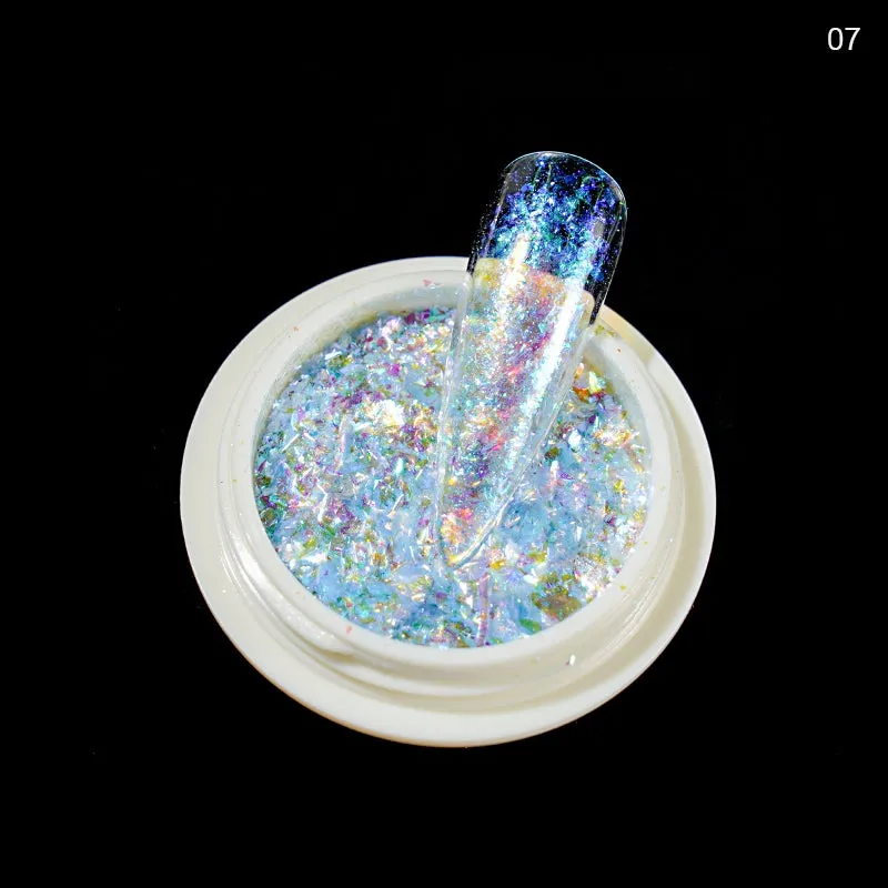 Colourful Nail Art Glitter Iridescent Flakes Sequins