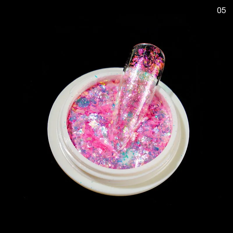 Colourful Nail Art Glitter Iridescent Flakes Sequins