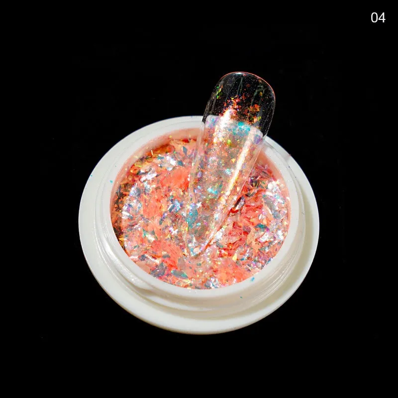 Colourful Nail Art Glitter Iridescent Flakes Sequins