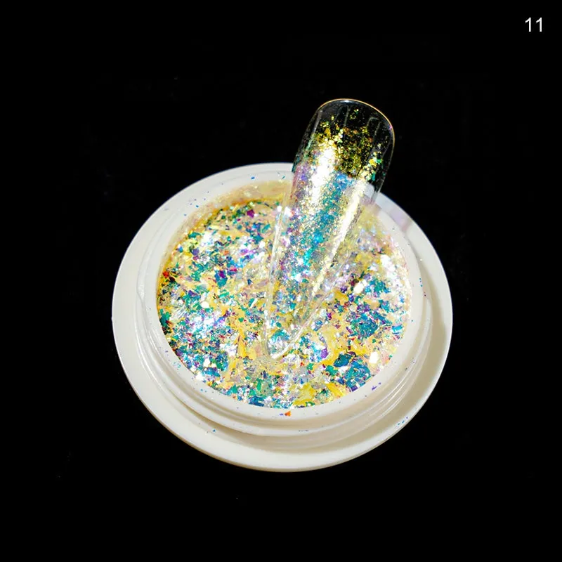 Colourful Nail Art Glitter Iridescent Flakes Sequins