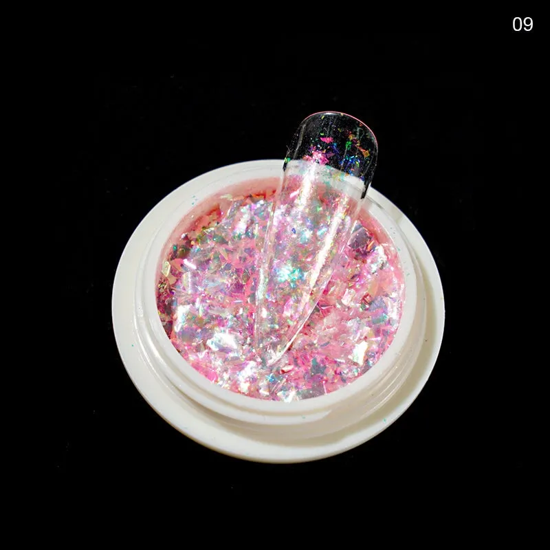 Colourful Nail Art Glitter Iridescent Flakes Sequins