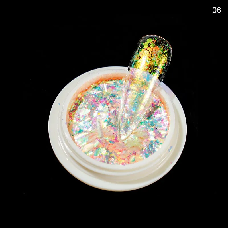 Colourful Nail Art Glitter Iridescent Flakes Sequins
