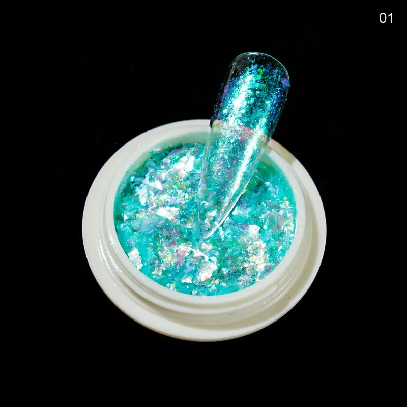 Colourful Nail Art Glitter Iridescent Flakes Sequins