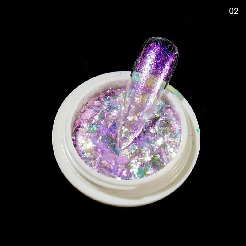 Colourful Nail Art Glitter Iridescent Flakes Sequins
