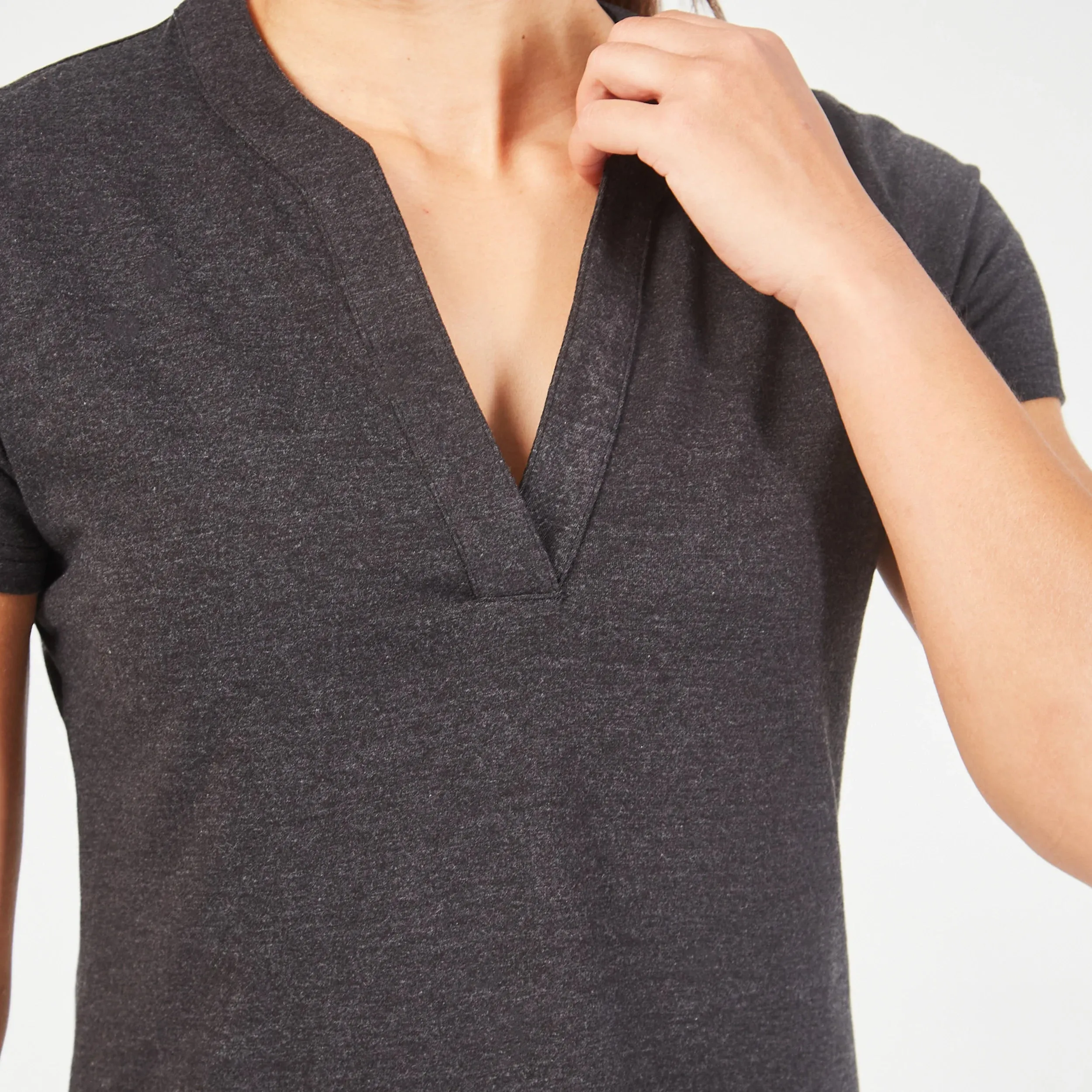 Core Notched Tee - Black Marl