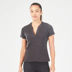 Core Notched Tee - Black Marl
