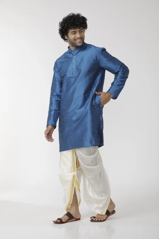 Ethnix - Blue Long Kurta for Men | Uathayam