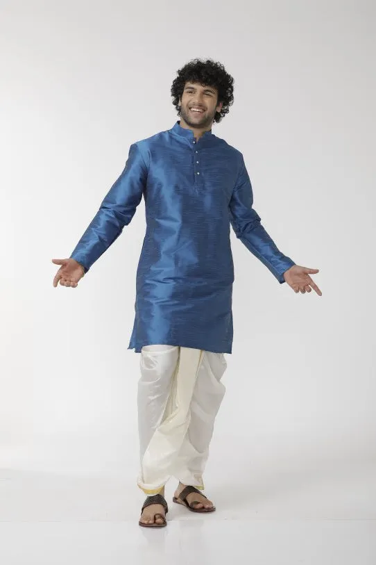 Ethnix - Blue Long Kurta for Men | Uathayam