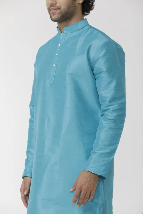 Ethnix - Sky Blue Long Kurta for Men | Uathayam