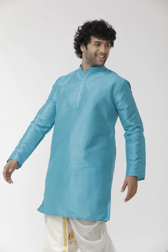 Ethnix - Sky Blue Long Kurta for Men | Uathayam