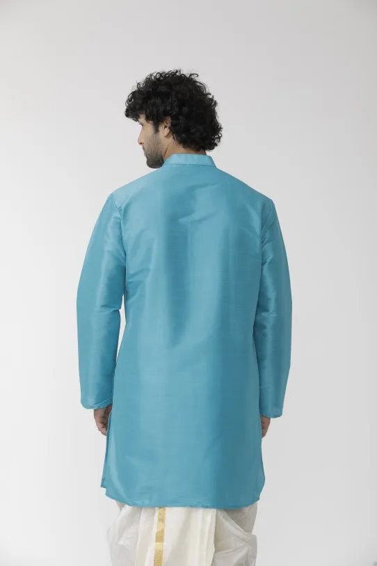 Ethnix - Sky Blue Long Kurta for Men | Uathayam