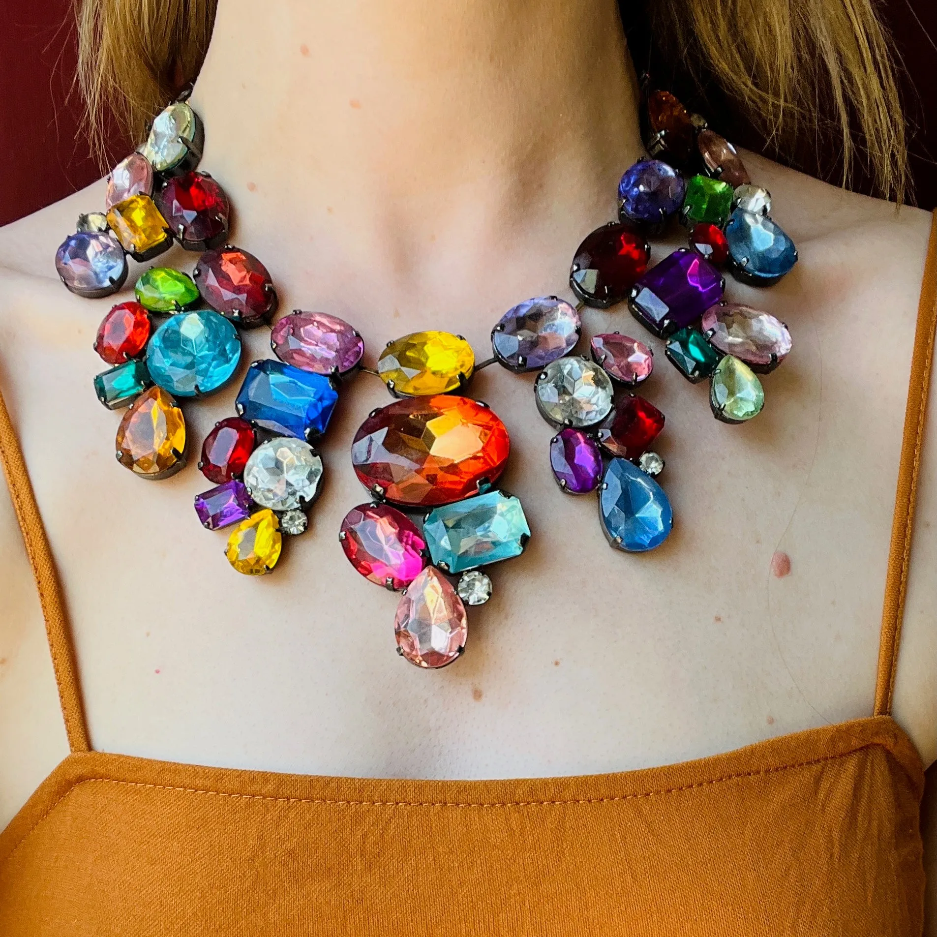 Fabulous Harlequin Bib Necklace by Kenneth Lane