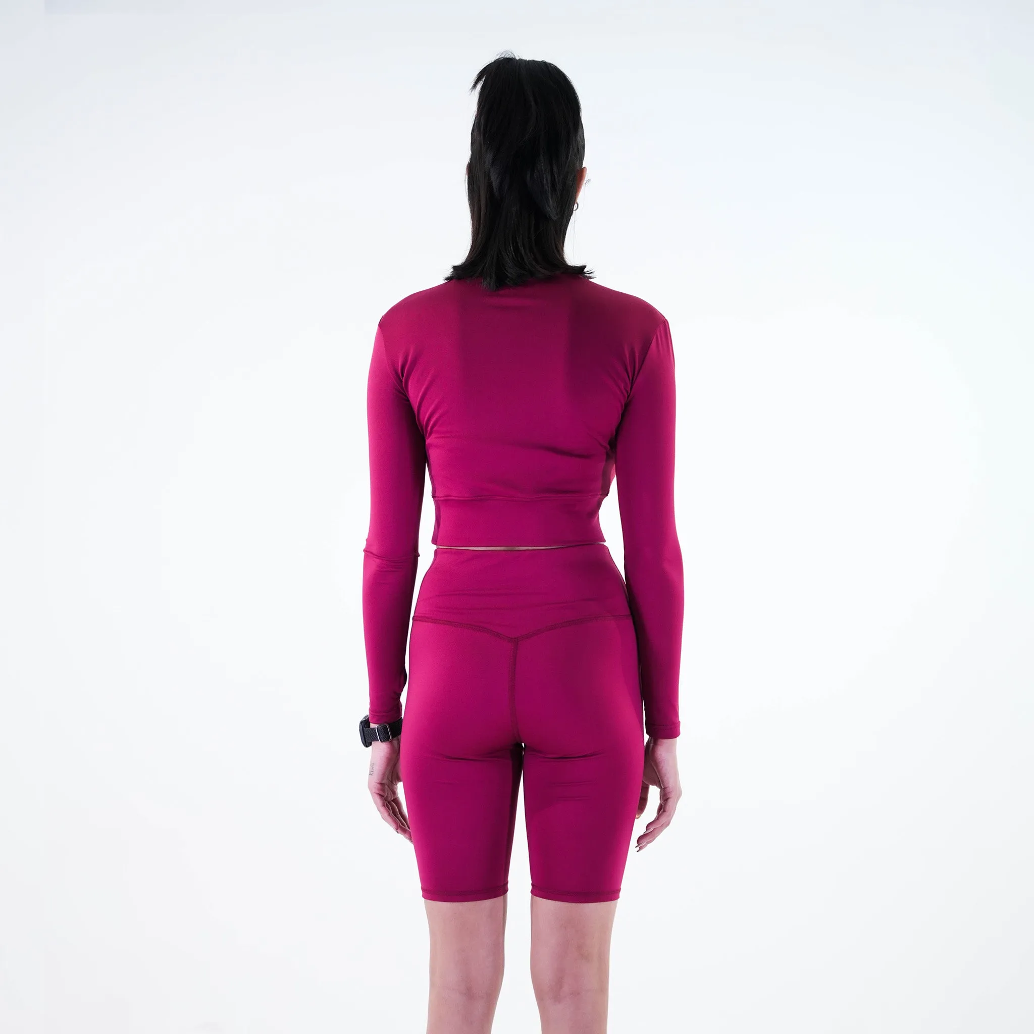 Flex Fuse Crop Top Burgundy