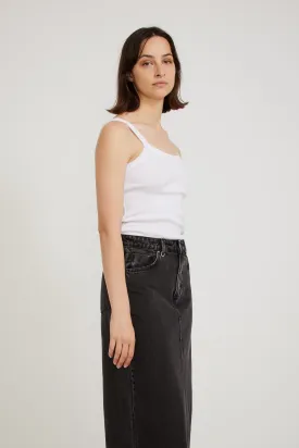 Frenchie Rib Singlet White