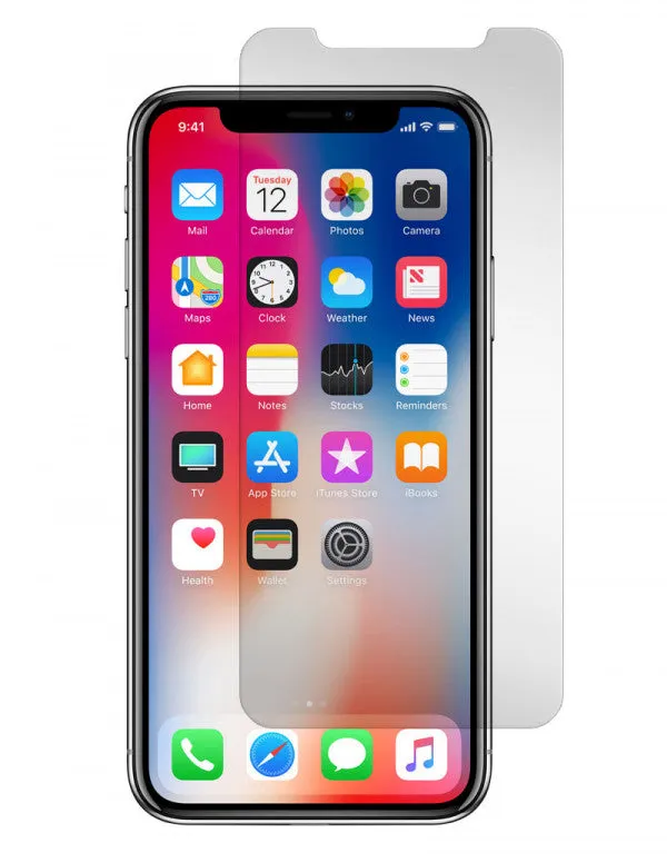 Gadget Guard - Black Ice   (Insured) Tempered Glass Screen Protector for iPhone X