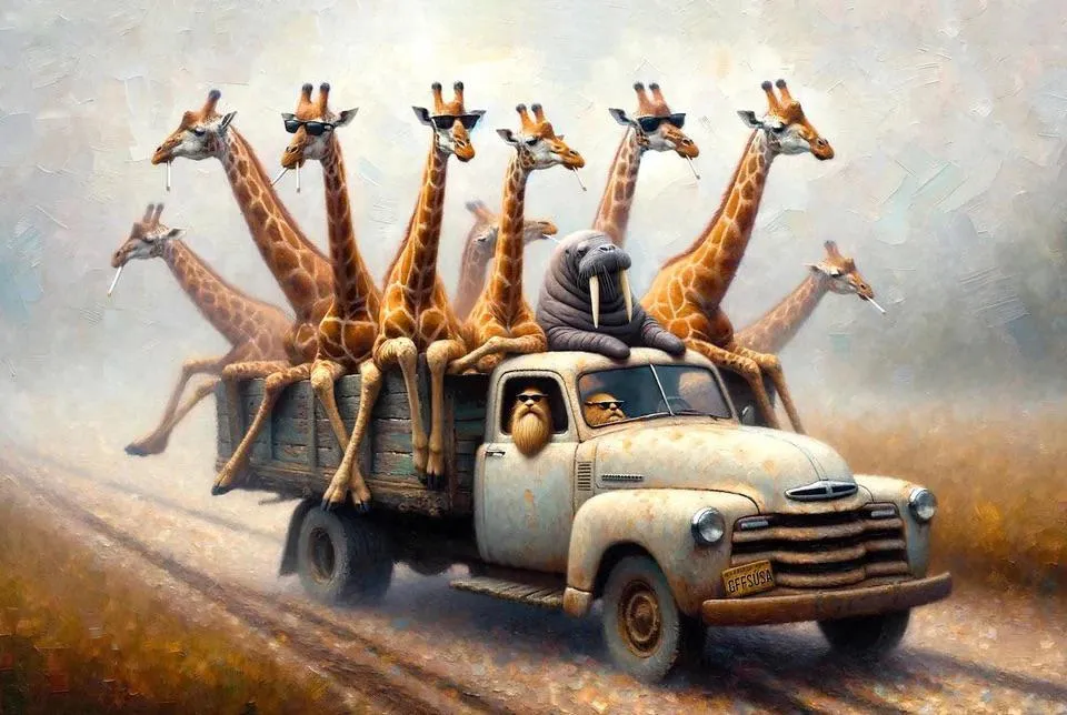 Giraffe Gang Wooden Jigsaw Puzzle